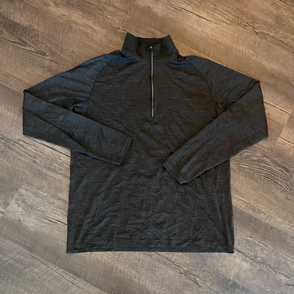 Lululemon Mens Long Sleeve Shirt XL 1/4 Zip Black